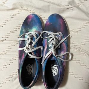 Vans Galaxy Print Canvas Sneakers - Blue, Purple, Pink, Teal